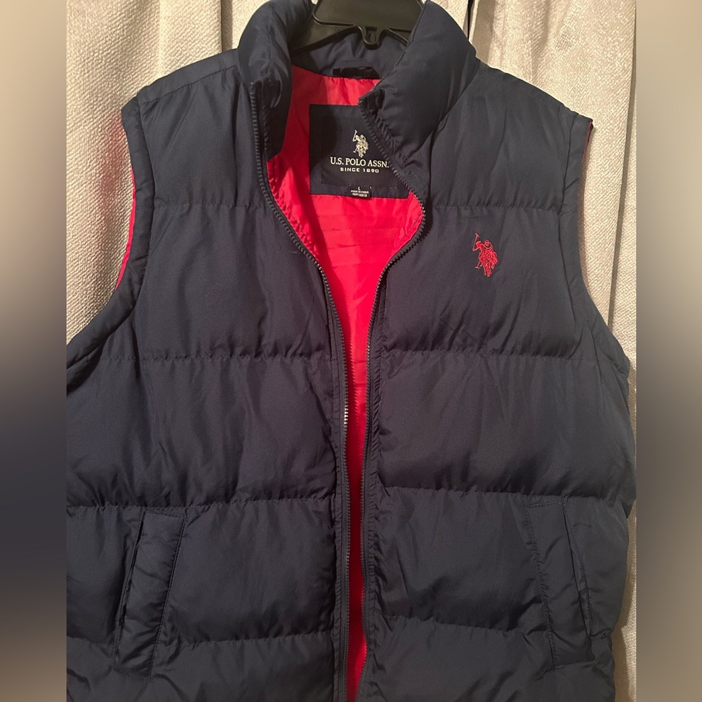 U.S. Polo Assn. Red and Navy Vest